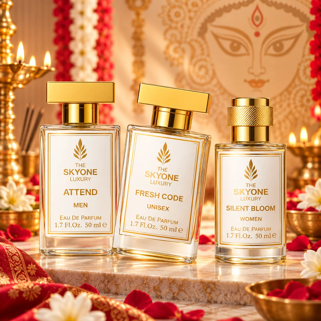 Attend + Silent Bloom + Fresh Code – Trio Edition (3 × 50 ml EDP)